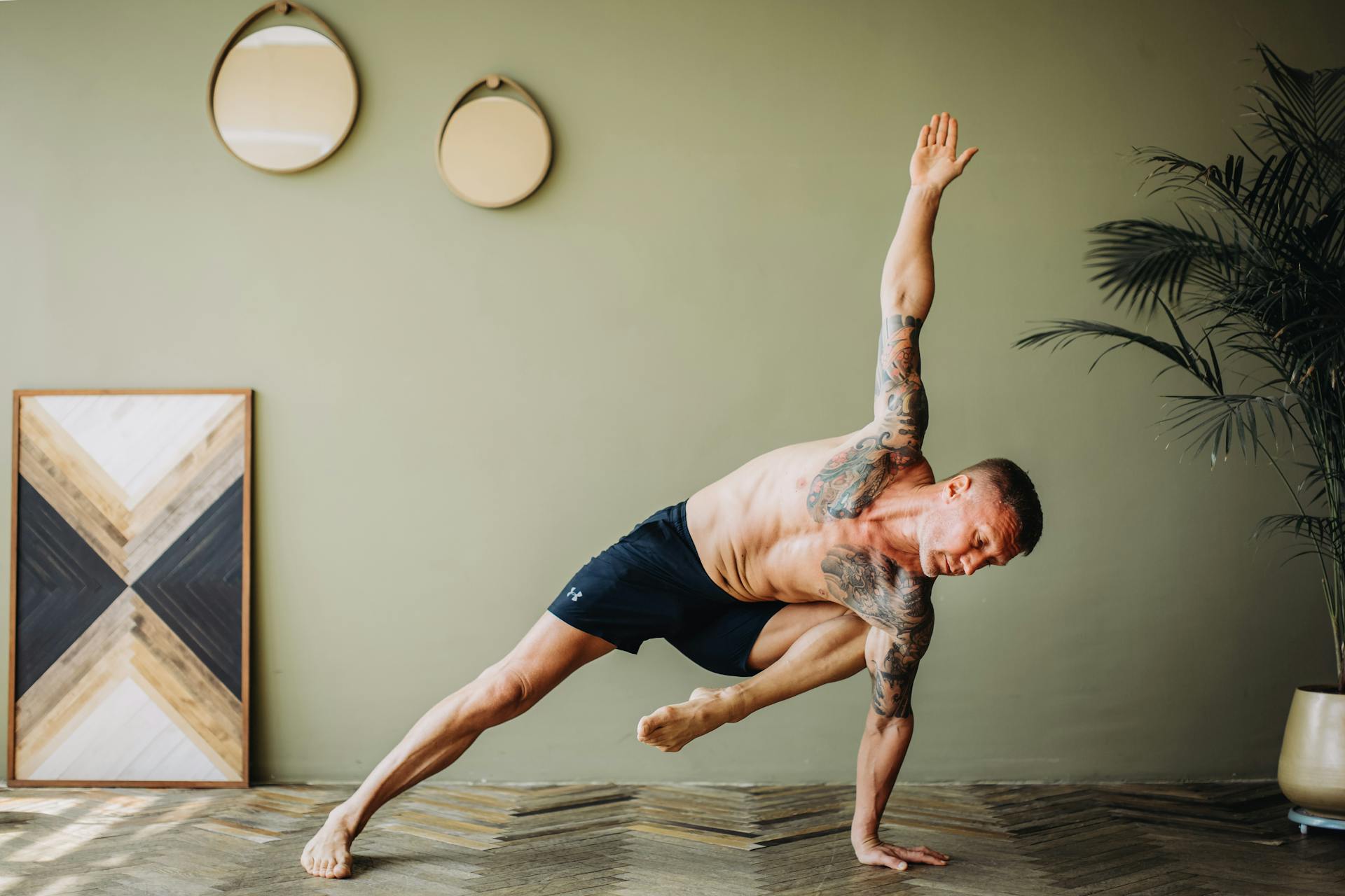Person i yogaställning – kategori Kroppen